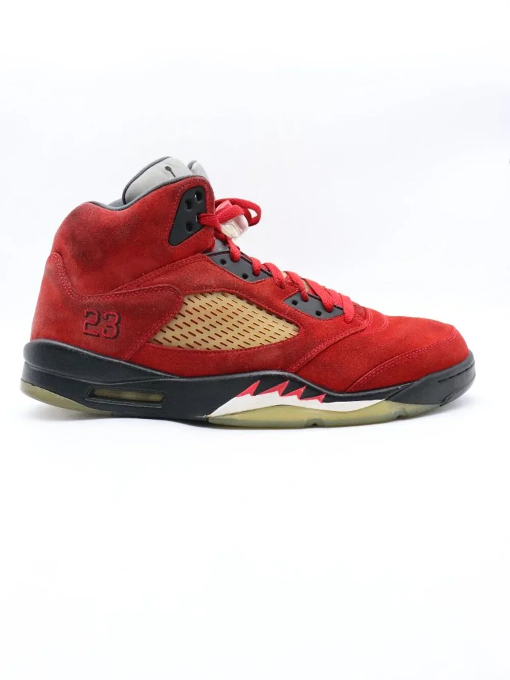Nike Air Jordan 5 Men's Size 15 Retro Raging Bull Red Suede Sneakers DD0587-600